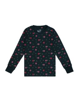 Bodycare - Green Round Neck Full Sleeves Floral Sweatshirt