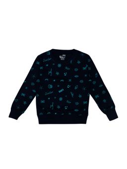 Bodycare - Navy Blue Round Neck Full Sleeves Printed Sweat Shirt