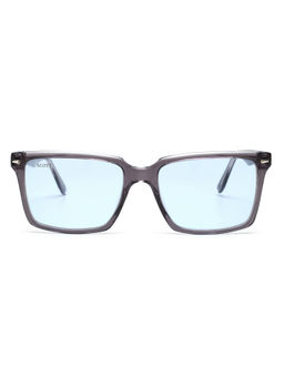Scott Sunglasses - Blue Lens Rectangle Sunglass Full Rim Grey Frame - Scott 10012 Clive C4 54 S