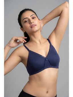 Zivame - Essentials Double Layered Non Wired Full Coverage T-Shirt Bra - Deep Cobalt