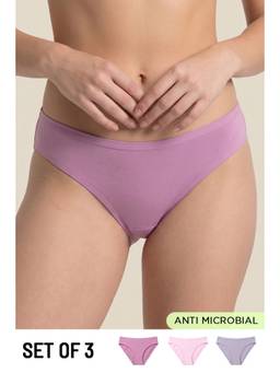 Zivame - Low Rise Full Coverage Bikini Panty - Multi-Color (Pack of 3)