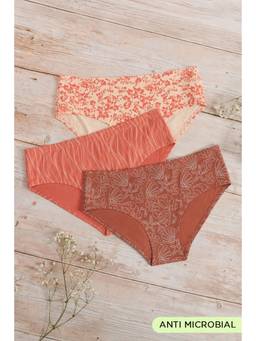 Zivame - Low Rise Full Coverage Hipster Panty - Multi-Color (Pack of 3)