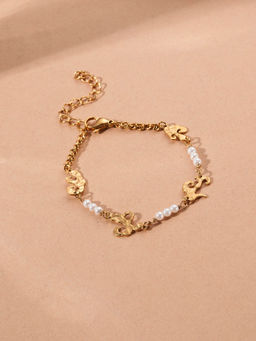 Palmonas - Pearl Chain Bracelet For Women - Waterproof And Anti-Tarnish