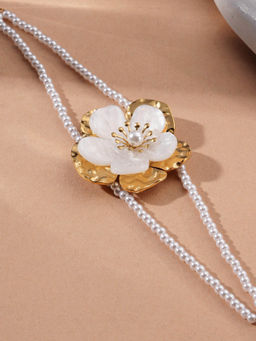 Palmonas - Bloom Pearl Chain Bracelet For Women - Waterproof And Anti-Tarnish