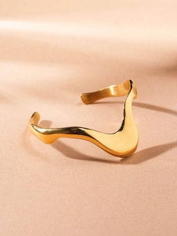 Palmonas - Wavy Edge Cuff Bracelet For Women - Waterproof And Anti-Tarnish