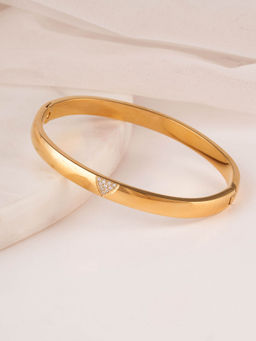 Palmonas - Shiny Tiny Stone Bangle Bracelet For Women - Waterproof And Anti-Tarnish