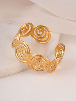 Palmonas - Chunky Swirl Cuff Bracelet For Women - Waterproof And Anti-Tarnish