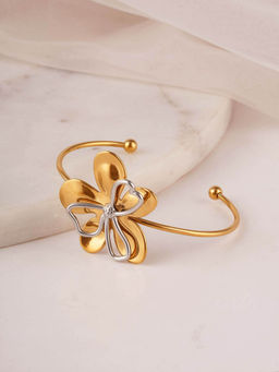 Palmonas - Petal Drama Cuff Bracelet For Women - Waterproof And Anti-Tarnish