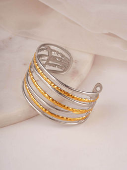 Palmonas - Dual Tone Stacked Bracelet For Women - Waterproof And Anti-Tarnish