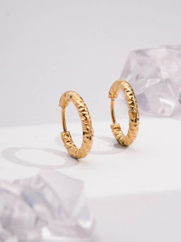 Palmonas - Textura Luxe Hoops For Women - Waterproof And Anti-Tarnish