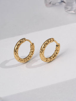 Palmonas - Golden Tidal Hoops For Women - Waterproof And Anti-Tarnish