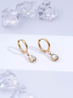 Palmonas - Lustra Teardrop Hoops For Women - Waterproof And Anti-Tarnish