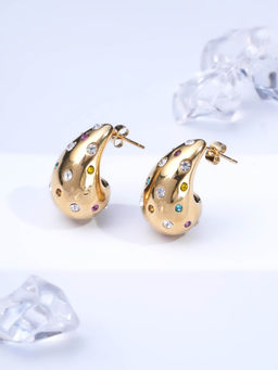 Palmonas - Jewel Drip Studs For Women - Waterproof And Anti-Tarnish