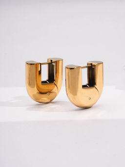 Palmonas - Metro Bold Curves Hoops For Women - Waterproof And Anti-Tarnish