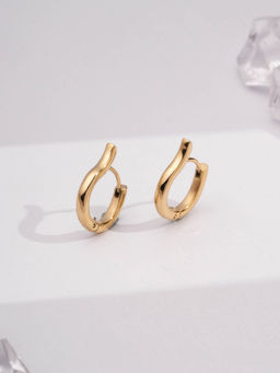 Palmonas - Molten Hoop Lets For Women - Waterproof And Anti-Tarnish