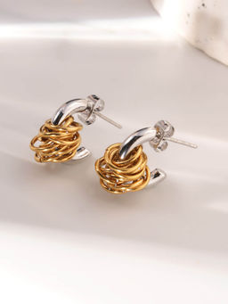 Palmonas - Moon Rope Hoop Earrings For Women - Waterproof And Anti-Tarnish