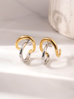 Palmonas - Abstract Curve Stud Earrings For Women - Waterproof And Anti-Tarnish