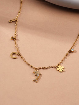 Palmonas - Charmed Station Necklace For Women - Waterproof And Anti-Tarnish