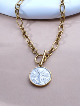 Palmonas - Vintage Angel Emblem Necklace For Women - Waterproof And Anti-Tarnish