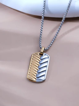 Palmonas - Sculpted Dual-Tone Pendant Necklace For Women - Waterproof And Anti-Tarnish