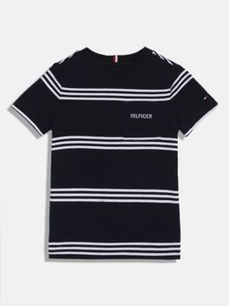 Tommy Hilfiger - Boys Striped Regular-Fit Cotton T-shirt