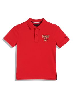 Tommy Hilfiger - Boys Logo Regular-Fit Cotton Polo T-shirt