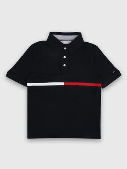 Tommy Hilfiger - Boys Logo Regular-Fit Cotton Polo T-shirt