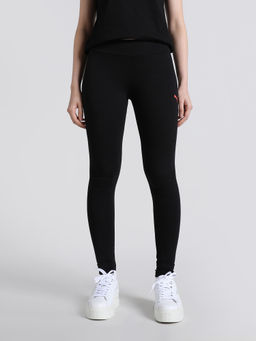 Puma - Ankle Length Cotton Blended Black Tights
