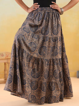 Rimeline - Women Cotton Printed Bohemian Maxi Skirt