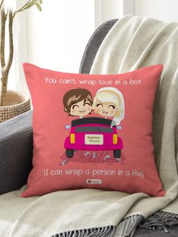 Indigifts - Micro Satin Fabric 200 Tc Cushion Cover with Fibre Filler Valentine Gift