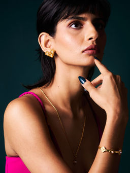 Trazenie - Chameli Jewellery Set -Studs with Long Necklace