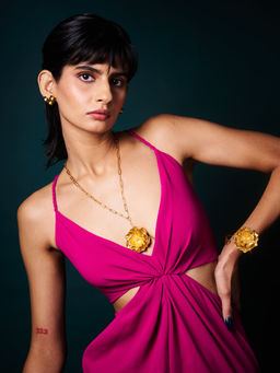 Trazenie - Champa Jewellery Set - Long Necklace with Bracelet