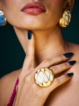 Trazenie - Moh Maya Jewellery Set-Earrings with Necklace with Ring