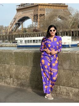 GULABI DORI - Purple & Yellow Muslin Co-ord Sets (Set of 2)