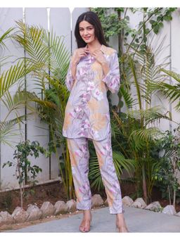 GULABI DORI - Pink Purple Spring Muslin Co-ord Set (Set of 2)