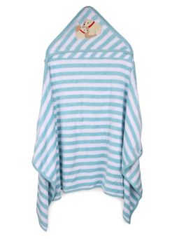 My Milestones - 100% Blue Cotton Kids Hooded Bath Towel