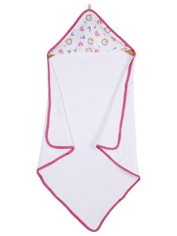 My Milestones - 100% Pink Cotton Infant Hooded Towel Wrap