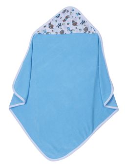 My Milestones - 100% Blue Cotton Baby Hooded Towel