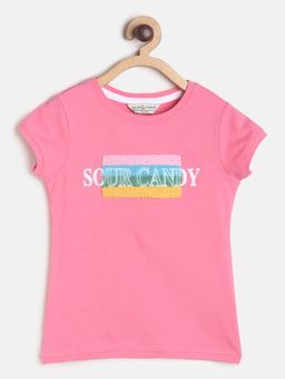 Tales & Stories - Pink Cotton T-Shirt For Girls