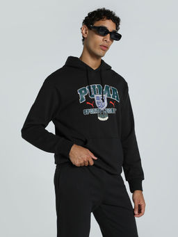 Puma - Wardrobe Ess Graphic Men Black Hoodie
