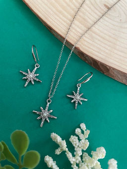 Digital Dress Room - Star Charm Christmas Necklace and Earrings Set