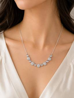 Miora - 925 Sterling Silver Iris Necklace