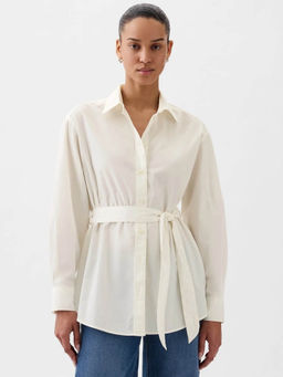 GAP - Womens Loose Spread Collar Shirt