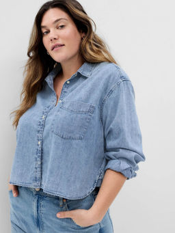 GAP - Womens Spread Collar Denim Shirt