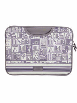 Teal by CHUMBAK - Grey Welcome To Library Laptop Sleeve