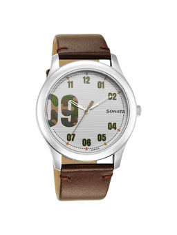 Sonata - CAMO 77106SL05W White Dial Analog watch for Men