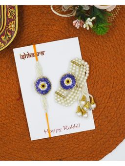 ISHKAARA - Pearl Evil Eye Bhaiya Bhabhi Rakhi Combo
