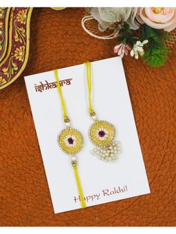 ISHKAARA - Yellow Evil Eye Bhaiya Bhabhi Rakhi Combo