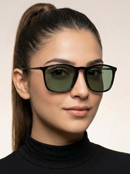 ROYAL SON - Dusk Metal Black Frame Green Lens Oval Rimless Sunglasses- Dusk_Green_20274 (53)