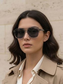 ROYAL SON - Dusk Metal Black Frame Pink Lens Oval Rimless Sunglasses- Dusk_Wine_20277 (50)